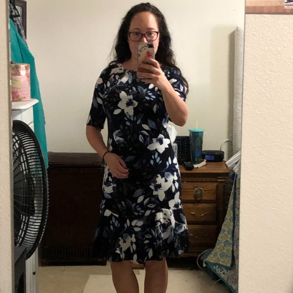 Ivanka Trump Blue Floral Dress